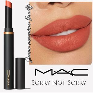 MAC Velvet Blur Slim Stick Lipstick in Sorry Not Sorry (Dirty Pumpkin Orange)